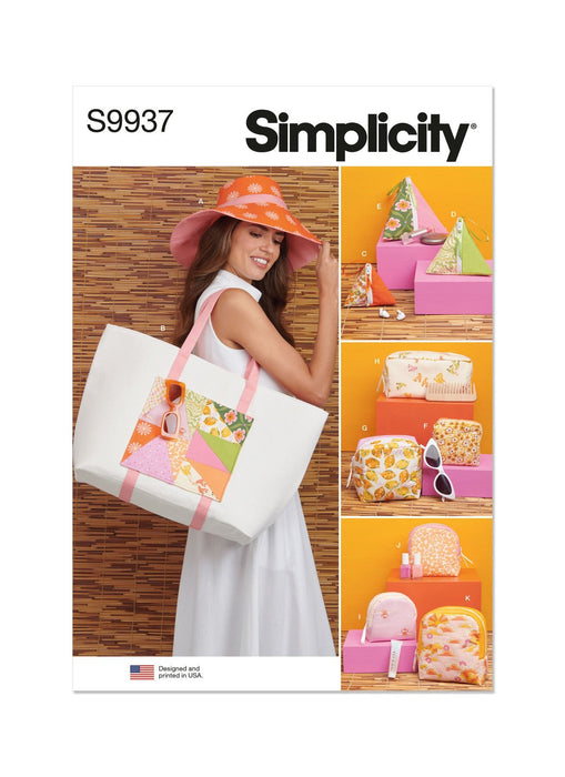 Patrón de costura Simplicity para sombreros, bolsos y estuches con cremallera - Quierox - Tienda Online