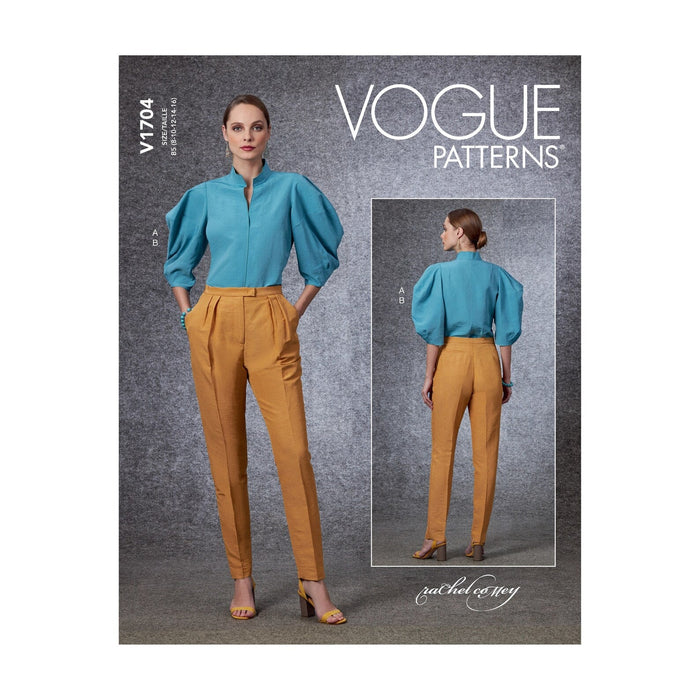 Patrón de costura Vogue V1704 - Combinación de blusa y pantalón - Mangas abullonadas - Quierox - Tienda Online