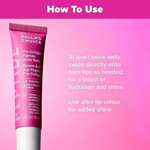 Paula's Choice Pro - Collagen Peptide Gloss Lip Balm, hidrata y suaviza los labios, acabado transparente - Quierox - Tienda Online