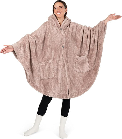 PAVILIA - Poncho con capucha y diseño de ángel para mujer, suave y esponjoso, tipo manta - Quierox - Tienda Online