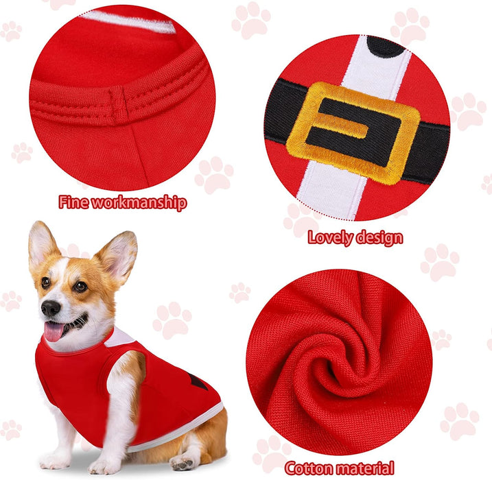 Pedgot Paquete de 2 camisas de Navidad para perros, de algodón, sin mangas - Quierox - Tienda Online