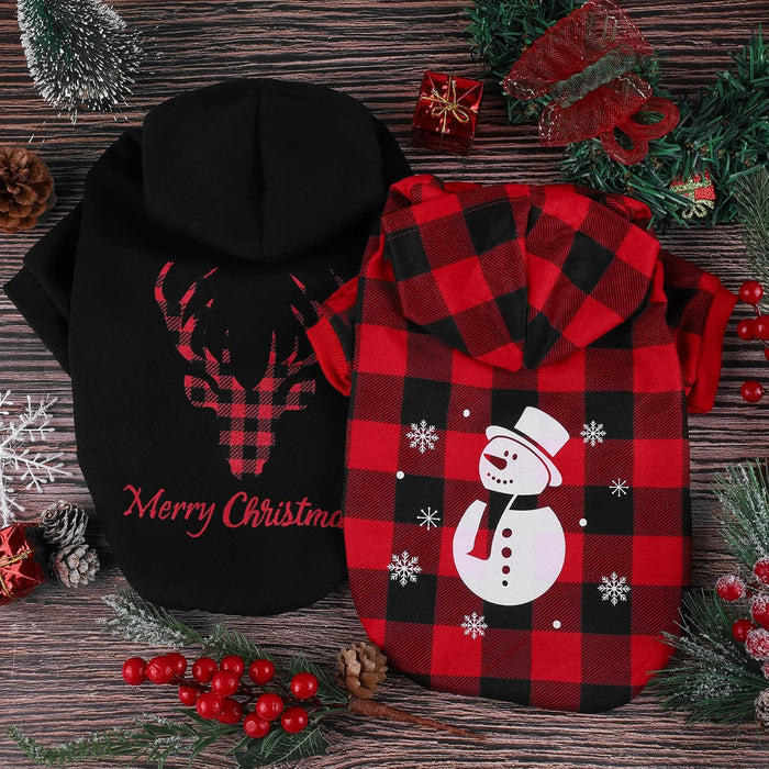 Pedgot Paquete de 2 sudaderas con capucha para perro con sombrero, cálida sudadera - Quierox - Tienda Online