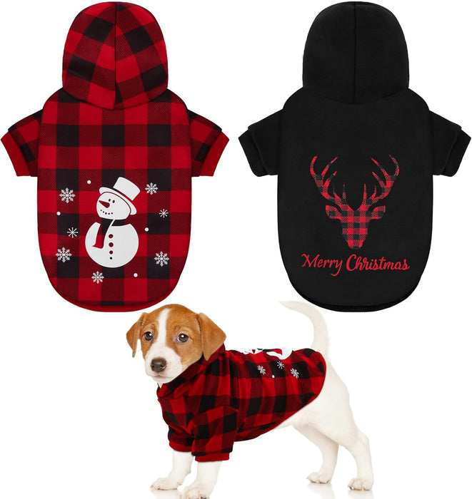 Pedgot Paquete de 2 sudaderas con capucha para perro con sombrero, cálida sudadera - Quierox - Tienda Online