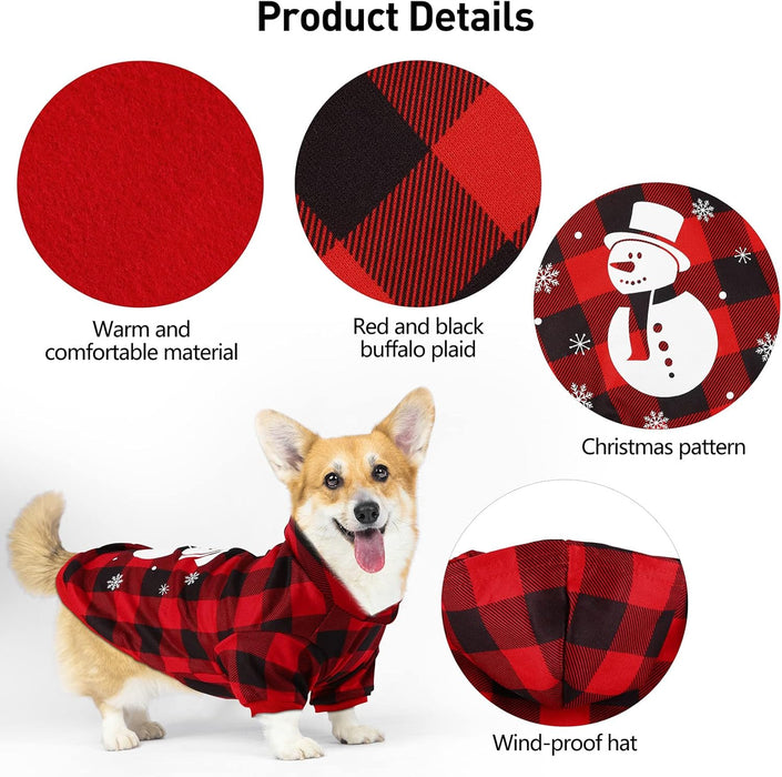 Pedgot Paquete de 2 sudaderas con capucha para perro con sombrero, cálida sudadera - Quierox - Tienda Online