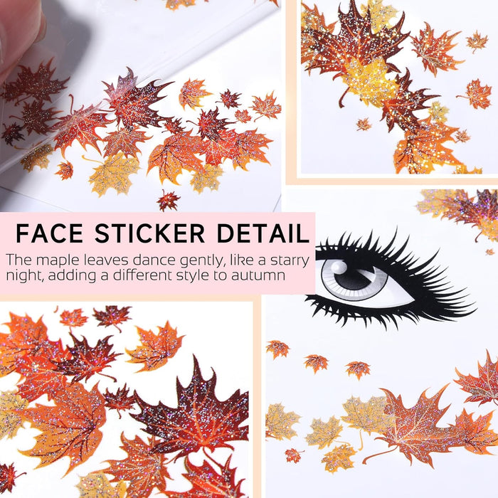 Pegatina de cara de arce de otoño, calcomanías de tatuaje de cara de arce de otoño, 1pc - Quierox - Tienda Online