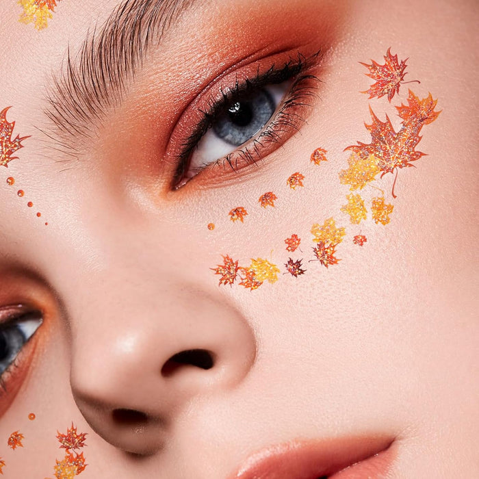 Pegatina de cara de arce de otoño, calcomanías de tatuaje de cara de arce de otoño, 1pc - Quierox - Tienda Online