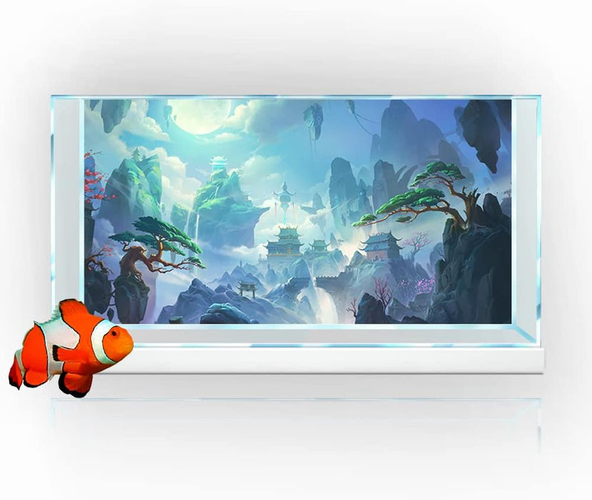 Pegatina de fondo para terrario, paisaje natural, acuario, papel tapiz autoadhesivo, 15" * 24" - Quierox - Tienda Online