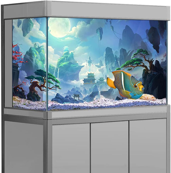 Pegatina de fondo para terrario, paisaje natural, acuario, papel tapiz autoadhesivo, 15" * 24" - Quierox - Tienda Online