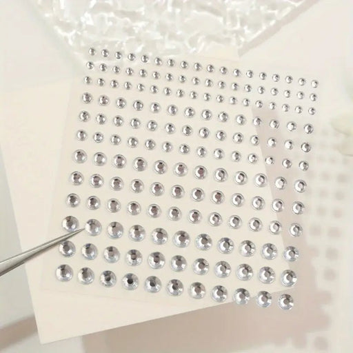 Pegatinas de piedras brillantes autoadhesivas, Gemas redondas blancas para maquillaje - Quierox - Tienda Online