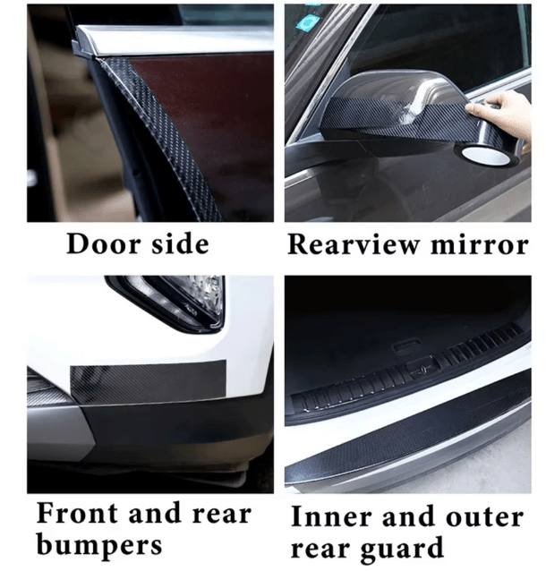 Pegatinas de protección para bicicleta, cinta con textura de fibra de carbono 5D, 5cm x 3m - Quierox - Tienda Online