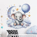 Pegatinas pared autoadhesivas de Elefante con estrellas y luna - Quierox - Tienda Online