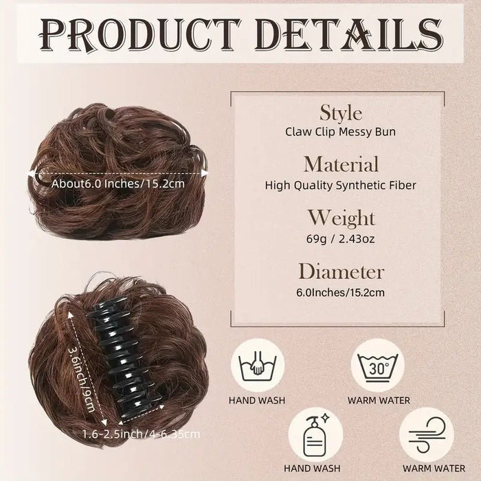 Peinado desordenado de clip para mujer - Quierox - Tienda Online