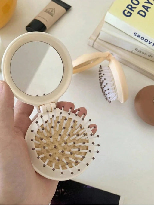 Peine de cojín de aire de color macaron para mujeres portátil con espejo - Quierox - Tienda Online