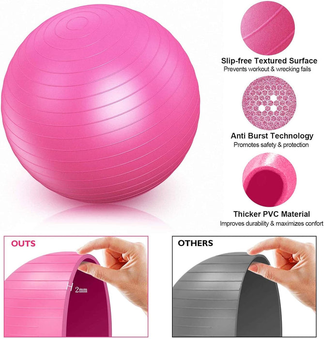 Pelota de entrenamiento, silla de ejercicio portátil, pelotas de yoga 75CM - Quierox - Tienda Online