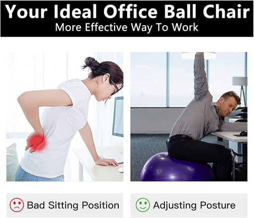 Pelota de entrenamiento, silla de ejercicio portátil, pelotas de yoga 75CM - Quierox - Tienda Online