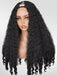 Peluca afro con raya en V, rizada y con textura afro, densidad del 180% - Quierox - Tienda Online