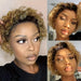 Peluca corta de 1B 27 Pixie Cut 13*1 Pelucas - Quierox - Tienda Online