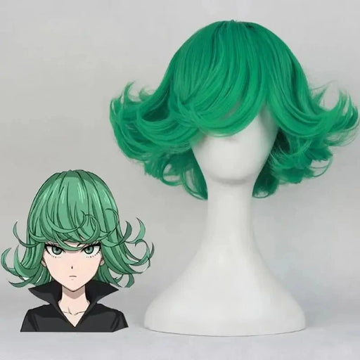 Peluca de Cosplay de Anime One Punch Man Senritsu no Tatsumaki corta de 30cm - Quierox - Tienda Online