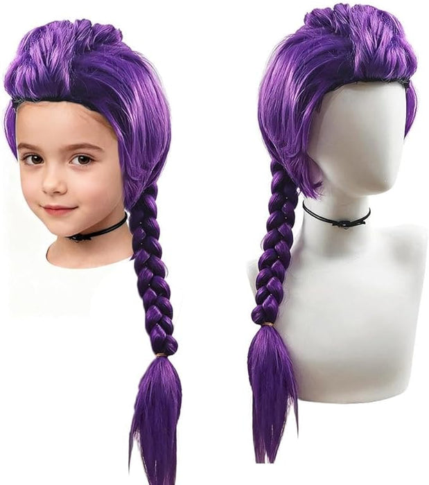 Peluca Morada Infantil De Rumi Cazador De Brujas - Quierox - Tienda Online