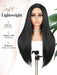 Peluca para mujer color negro de cabello sintético naturalmente lacio y largo y sin pegamento 24 pulgadas - Quierox - Tienda Online