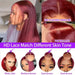 Pelucas de cabello sintetico con encaje frontal 13x4 transparente color borgoña de 26 pulgadas - Quierox - Tienda Online