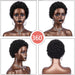 Pelucas rizadas afro cortas para mujeres negras, pelucas rizadas 100% de cabello semihumano - Quierox - Tienda Online