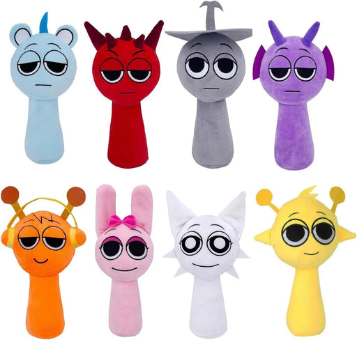 Peluches Sprunki, Peluches suaves y divertidos, Muñecos para fans y amigos, 8 piezas - Quierox - Tienda Online