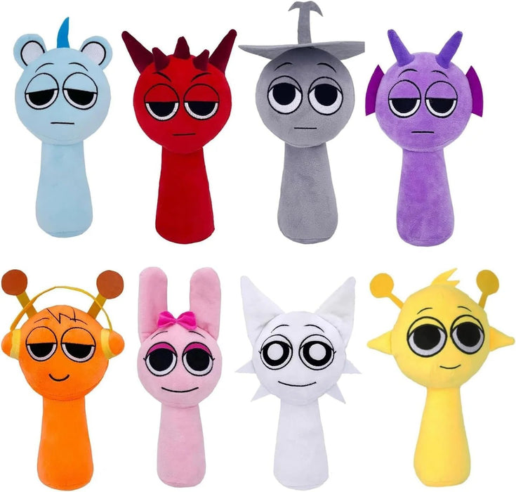 Peluches Sprunki, Peluches suaves y divertidos, Muñecos para fans y amigos, 8 piezas - Quierox - Tienda Online