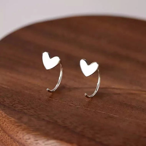 Pendientes con forma de corazón, estilo minimalista - Quierox - Tienda Online