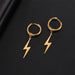 Pendientes de acero inoxidable chapados en relámpago - Quierox - Tienda Online