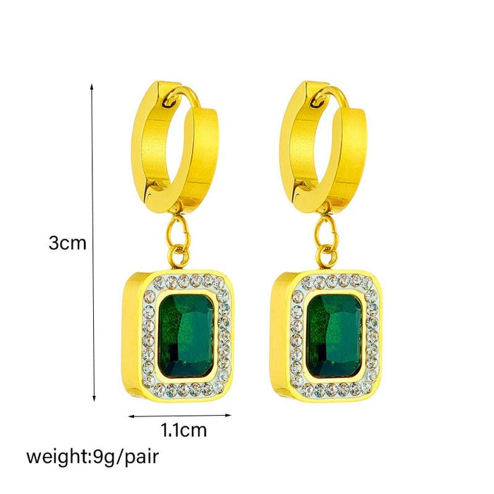 Pendientes de acero inoxidable con forma de corazón, para mujer con hebilla de oreja - Quierox - Tienda Online
