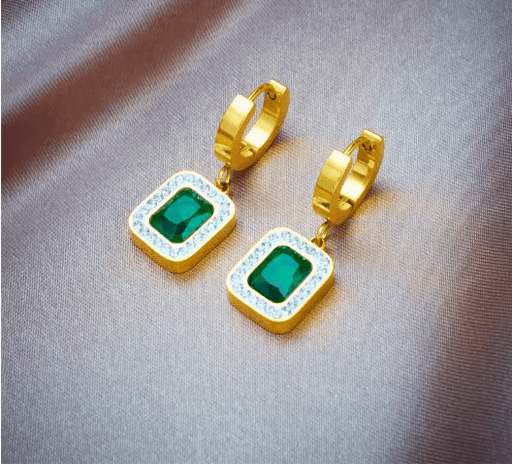 Pendientes de acero inoxidable con forma de corazón, para mujer con hebilla de oreja - Quierox - Tienda Online
