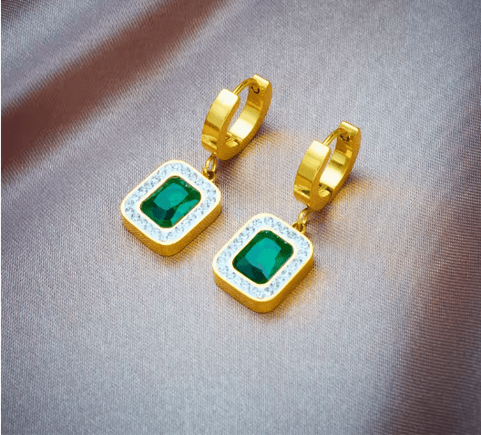 Pendientes de acero inoxidable con forma de corazón, para mujer con hebilla de oreja - Quierox - Tienda Online