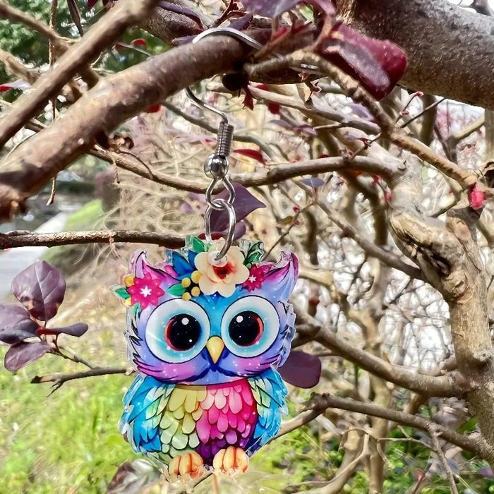 Pendientes de águila plana 2D coloridos de acrílico, estilo lindo - Quierox - Tienda Online