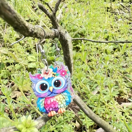 Pendientes de águila plana 2D coloridos de acrílico, estilo lindo - Quierox - Tienda Online