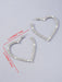 Pendientes de aro abierto con diamante de imitación con diseño de corazón - Quierox - Tienda Online