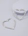Pendientes de aro abierto con diamante de imitación con diseño de corazón - Quierox - Tienda Online
