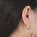 Pendientes de aro de acero inoxidable martillado en forma de V - Quierox - Tienda Online