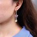 Pendientes De Aro Flor De Cristal Pendientes De Oro Lágrima Pendientes - Quierox - Tienda Online