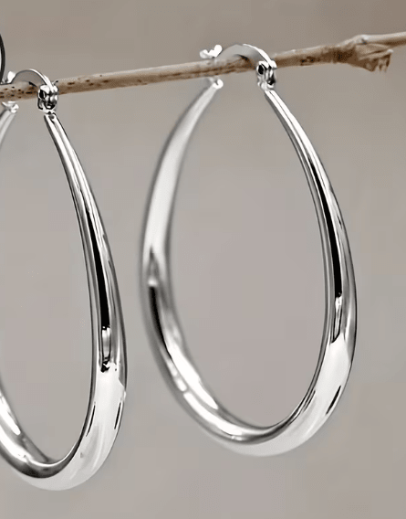 Pendientes de aro lisos, simples y elegantes - Quierox - Tienda Online