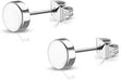 Pendientes de botón de botón redondo de ilusión de acero inoxidable - Quierox - Tienda Online