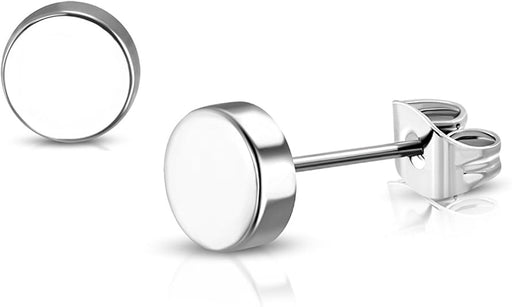 Pendientes de botón de botón redondo de ilusión de acero inoxidable - Quierox - Tienda Online