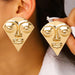 Pendientes de botón extragrandes con forma de alienígena para mujer, de hierro galvanizado - Quierox - Tienda Online