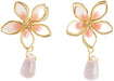 Pendientes de flores esmaltadas de inspiración Mori, con un exquisito diseño asimétrico - Quierox - Tienda Online