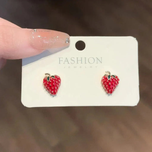 Pendientes de fresa - Quierox - Tienda Online