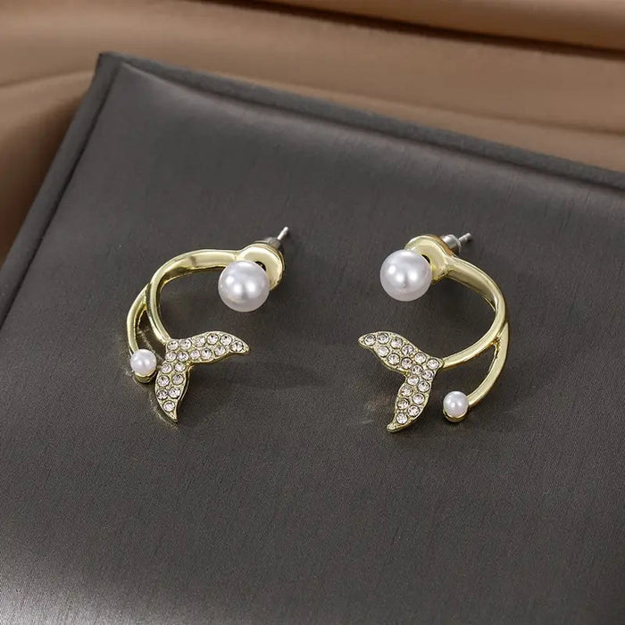 Pendientes de moda de imitación de perla de piedras de imitación exquisitos - Quierox - Tienda Online