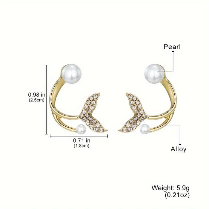 Pendientes de moda de imitación de perla de piedras de imitación exquisitos - Quierox - Tienda Online