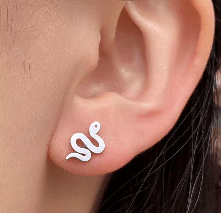 Pendientes De Serpiente Diminutos Minimalistas, Lindos Y Sencillos Para Hombres - Quierox - Tienda Online