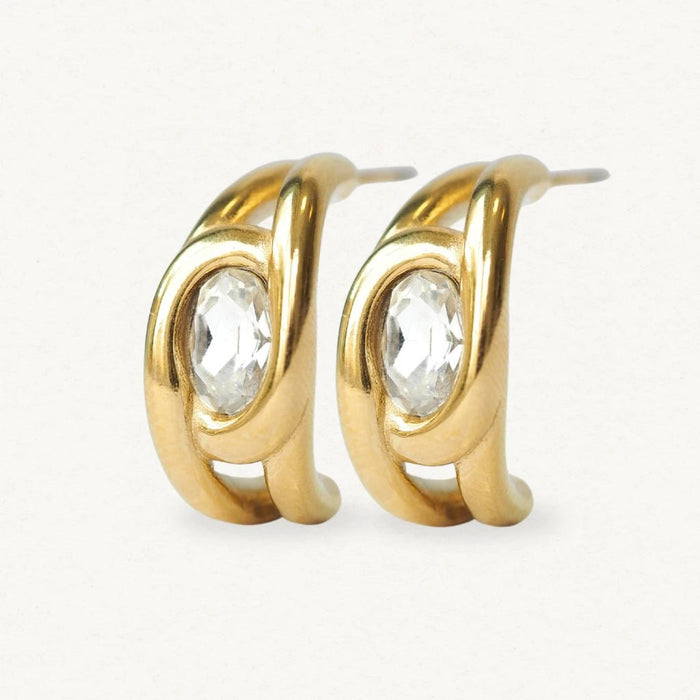 Pendientes elegantes con diamantes de imitación para mujer - Quierox - Tienda Online