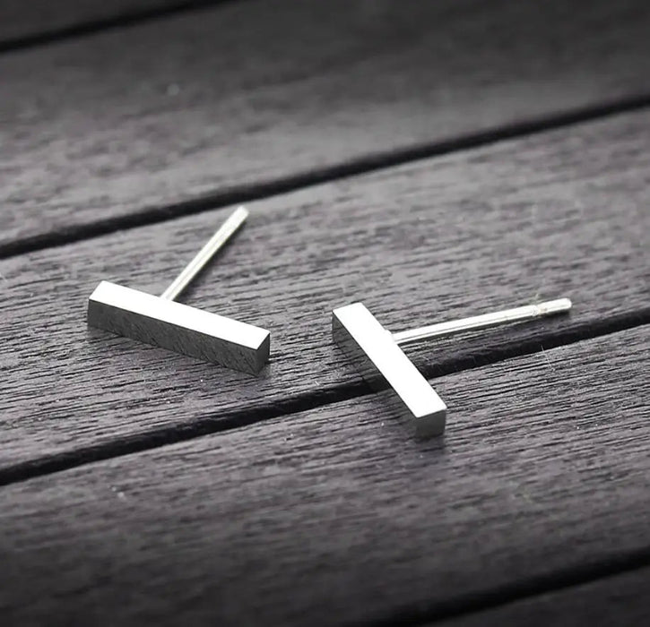 Pendientes finos en forma de palo , pendientes de barra pequeños - Quierox - Tienda Online